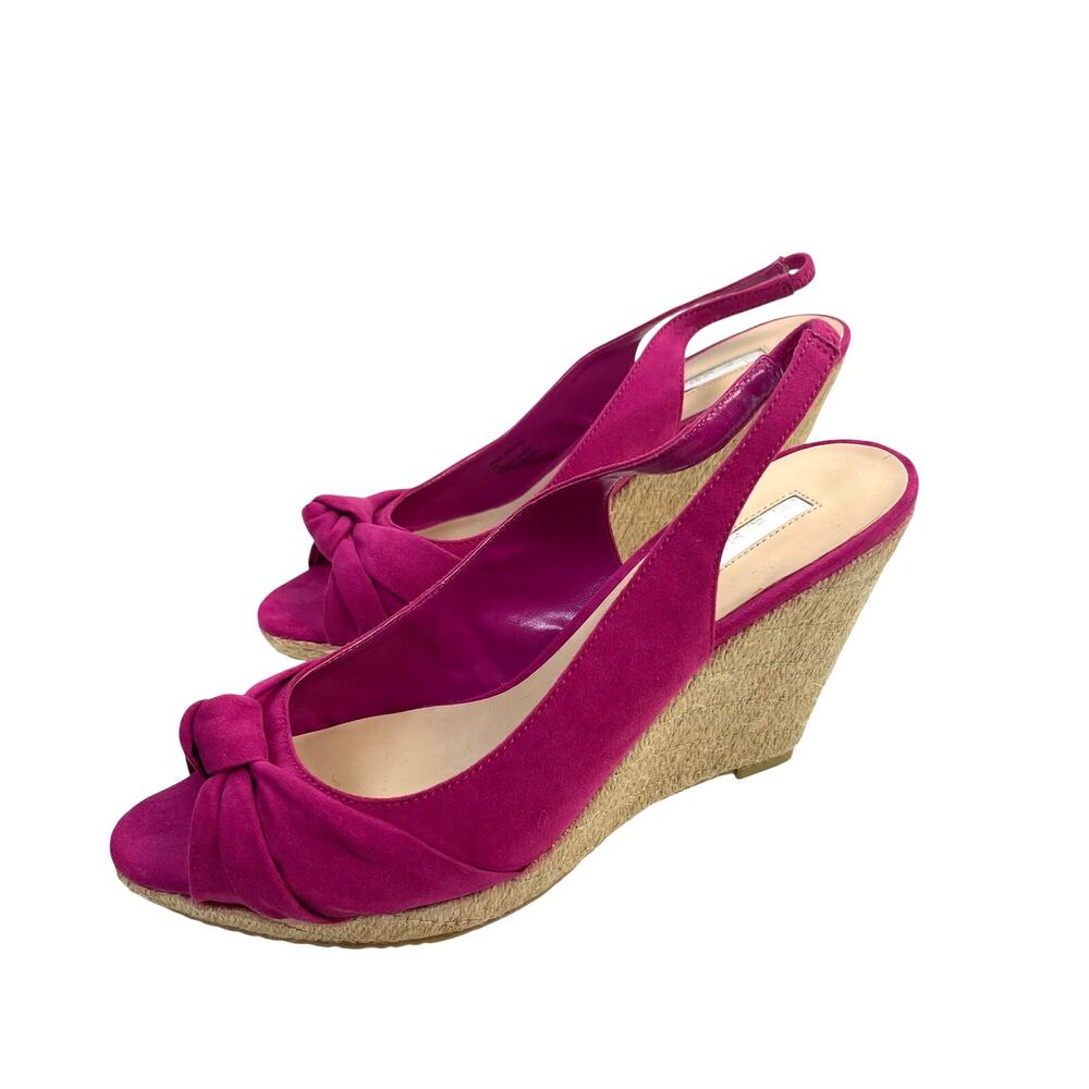 H By Halston Hot Pink Wedge Heels: Modern